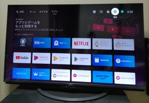 ★SHARP AQUOS ５０型 ４T ー C ５０A J１★シャープ アクオス４K液晶★ネットフィリックス対応４Kアンドロイドテレビ★Netflix★YouTube★