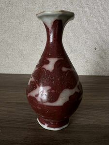 陶器 中国古董 花瓶 美術 高:16cm 幅:8cm