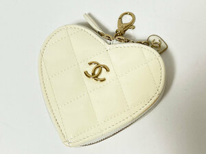 CHANEL シャネル ジップコインパース コインケース ファスナー財布 パテント カーフスキン ホワイト AP3296 B10701 10601 美品