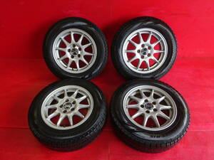 ボルボ V70純正15インチホイール 4本 6.5J +43 5H 108 PIRELLI 195/65R15 VOLVO V40 V50 V90 S40 S60 S90 C30 スタッドレスタイヤ ピレリ