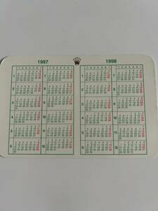 ①ロレックス ROLEX 1997-1998 calendar カレンダー U番 A番 付属品 純正付属品