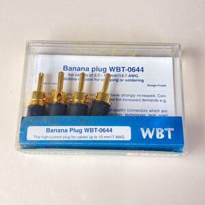 WBT WBT-0644 バナナプラグ　ドイツ製 レンチ付き Banana Plug スピーカー用高級バナナプラグ 箱付き