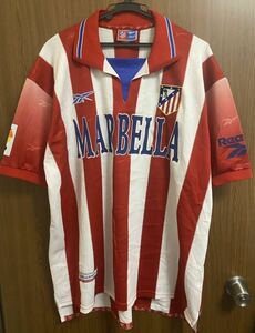 レア 90s Reebok アトレティコ・マドリード 1998-1999 ユニフォーム XL Club Atletico de Madrid スペイン製 ラ・リーガ サッカー vintage