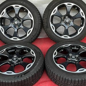 8分山。阿部商会 LA STRADA NEO 16× 5.5J+45 PCD100/4穴DUNLOP 175/60R16スタッドレス4本。 N-BOX ワゴンR タント ムーブ アルトハスラー