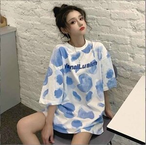 韓国風 レディース 半袖Tシャツ 夏新しい 気質 ファッションTシャツ Tシャツ L ワンカラー