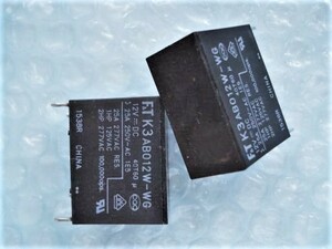 SB04-106,7 Fujitsu リレー FTR-K3シリーズ FTR-K3AB012W-WG 接点定格 25A(250VAC) 12 Vdc 接点構成 1a 未使用品ですが長期保存品　1個