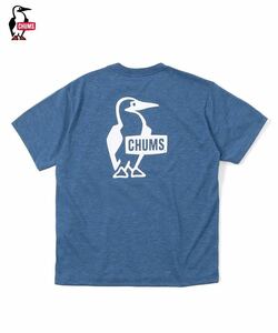 特注サイズ CHUMS Booby Logo T-Shirt DRY Indigo チャムス ブービー ロゴ Tシャツ ドライ インディゴ（メンズ）CH01-1955／XXL／2XL