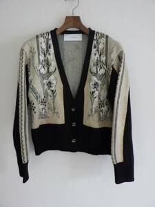 MURRAL murral ミューラル　Framed flower knit short cardigan　フラワー　花柄