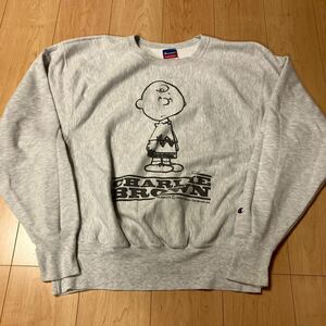 Champion REVERSE WEAVE チャンピオン リバースウィーブ スウェット ピーナッツ PENUTS チャーリーブラウン CHARLIE BROWN 両面プリント 