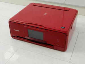 正常動作品　Canon PIXUS 複合機 ＴＳ８０３０　赤　印刷枚数１６００枚以下　スペアインク1セット付　