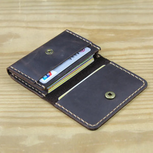 格安 クレジットカード 運転免許証 定期 ホルダー ケース 財布 二つ折り 男性 女性 手作り 本革 革の財布 名刺ケース