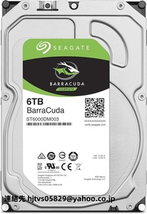 新品 Seagate BarraCuda ST6000DM003 3.5インチ 6TB 内蔵ハードディスク HDD 2年保証 6Gb/s 256MB 5400rpm