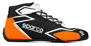 SPARCO（スパルコ） カートシューズ K-SKID ブラックxオレンジ 39サイズ（24.5cm）