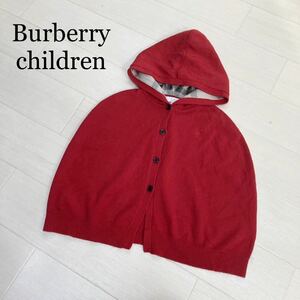 BURBERRY children カシミア ポンチョ 赤 ニット カーディガン 赤ちゃん ベビー 毛100% ウール 24m バーバリー チルドレン キッズ