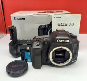 ■ Canon EOS 7D Mark II デジタル一眼レフカメラ ボディ 動作確認済 シャッター、フラッシュOK BATTERY GRIP BG-E16 バッテリー キャノン