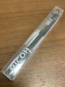 RICOH リコー GR GS-2 本革製 ハンドストラップ 未使用品 ブラック 黒 レザー 全長250mm ロゴ 押し文字 元箱付 コンデジ カメラストラップ