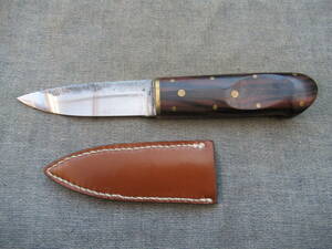 日本製　カスタムナイフ　ハンドメイド　やすり目　シースナイフ　ナイフ