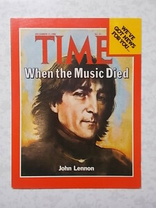 タイム誌　名刺大カードカレンダー　表紙ジョンレノン　1981年