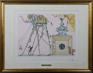 【宙】真作保証 サルバドール・ダリ Salvador Dali「BALLET DES VENDANGEURS」リトグラフ 120/300 サイン有 額装 証明書付 C4G10.iq.(180)