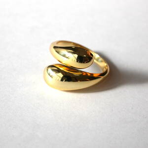 【新品】D-40(G)ゴールドカラー シルバー925 リング サイズ調整可能 ペア 指輪 重ね付け GOLD フリーサイズ メンズ レディース 12/21