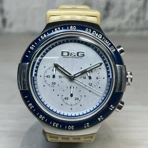 ●【YH-8478】中古品 DOLCE&GABBANA NAVAJO ドルガバ ナバジョ 腕時計 クォーツ クロノグラフ DW0192 可動品【レターパックプラス可】