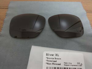 処分価格！★オークリー スリバーXL用 カスタム偏光レンズ　OAKLEY SLIVER XL OO9341 BROWN Color Polarized★ 