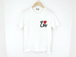 PLAY COMME des GARCONS Tシャツ ホワイト S AZ-T016 コムデギャルソン ジュンヤワタナベ