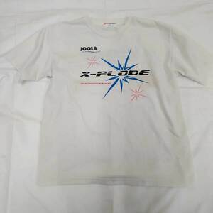 【中古】ヨーラ 半袖 シャツ プラシャツ L ホワイト JOOLA 卓球 ウェア