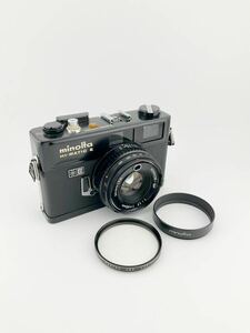 Minolta ミノルタ Hi-matic E 40mm f1.7 黒 Black レンジファインダー フィルムカメラ ROKKOR-QF ボディレンズセット (k5812-y242)