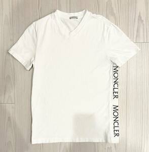 【美品】モンクレール　大人気刺繍ロゴ Tシャツ　ホワイト　サイズS