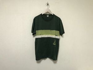 本物ポールスミスロンドンPAULSMITHコットンプリント半袖Tシャツメンズアメカジサーフビジネススーツ緑グリーンL日本製