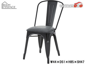 東谷 チェア ブラック W44×D51×H85×SH47 PC-253BK 椅子 ソフトレザー スチール 異素材 組み合わせ シンプル メーカー直送 送料無料