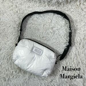 1円スタート！！Maison Margiela メゾンマルジェラ グラムスラム ショルダーバッグ ナイロン×レザー ホワイト