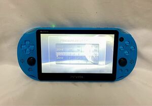 1円〜② PSVITA 本体 アクアブルー Wi-Fiモデル PCH-2000 SDカード8GM 通電確認済み