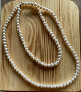 -SUI8- No.41 淡水真珠パールのロングネックレス　14kgf 88cm A fresh water pearl long necklace