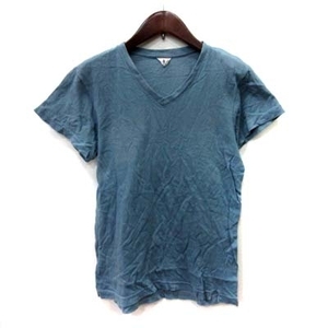 フィルメランジェ Fil Melange Tシャツ カットソー Vネック 半袖 紺 ネイビー /YI メンズ