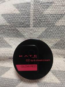 【開封済】KATE CC リップ＆チーククリーム　GLOW RED