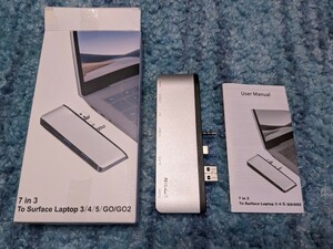 0603u2638　Surface laptop Go 2/Go Surface Laptop 5/4/3 サーフェス Laptop 5/4/3/ Go2/Go 変換ドッグ USB マルチポート ハブ