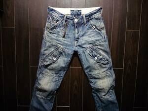 G-STAR RAW♪SCUBA 5620 TAPERED♪白釦♪ジースター♪立体裁断♪最高傑作♪W28 L32♪50214 2537 1363