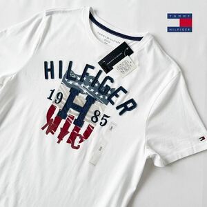 (新品) トミーヒルフィガー TOMMY HILFIGER クルーネック Tシャツ S/P (日本M) ホワイト ネイビー レッド 半袖 シャツ 身長165〜175cm