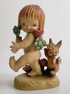 ★貴重★ ANRI アンリ Nature Girl 木彫り人形 Juan Ferrandiz フェランディス 6インチ