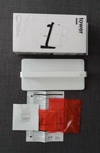 【美品／専用箱・取説付】ベランダ サンダル 収納 ツーウェイベランダスリッパラック タワー 山崎実業 tower 匿名配送可