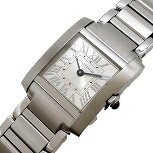 カルティエ Cartier タンクフランセーズ SM WSTA0065 シルバー SS 腕時計 レディース 中古