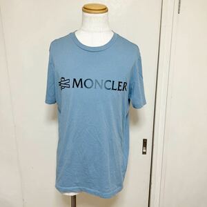 【美品】MONCLER モンクレール 現行品 グラデーションロゴ Tシャツ size L ライトブルー 定価51,700円