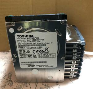 TOSHIBA ・WD・SEAGATEなど (選択不可） ｜5400rpm 　厚型9mm 薄型7ｍｍ 500GB｜2.5インチ 内蔵型 ハードディスク HDD 動作品 10個 セット