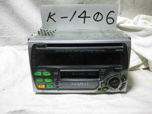 K-1406　ADDZEST　アゼスト　ADX5455　PS-2247N　2Dサイズ　CD&カセットデッキ　故障品