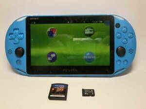 【№4021-ｇ6004】 中古品：PSVITA 本体 SONY PlayStation Vita PCH-2000 本体・ 4GBメモリーカード.ソフト付き