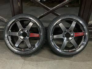 RAYS TE37 SL 18インチ 9.5J +40 PCD 114.3 5H 2本 セット レイズ Volk Racing ホイール