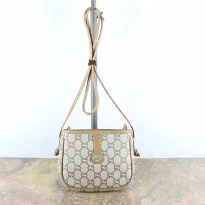 OLD GUCCI PLUS GG PATTERNED SHOULDER BAG MADE IN ITALY/オールドグッチプラスGG柄ショルダーバッグ