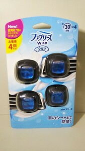 1696送料100円 ファブリーズ 車用 イージークリップ スカイブリーズ 消臭剤 芳香剤 Ｐ＆Ｇ お徳用4個セット クルマ W消臭